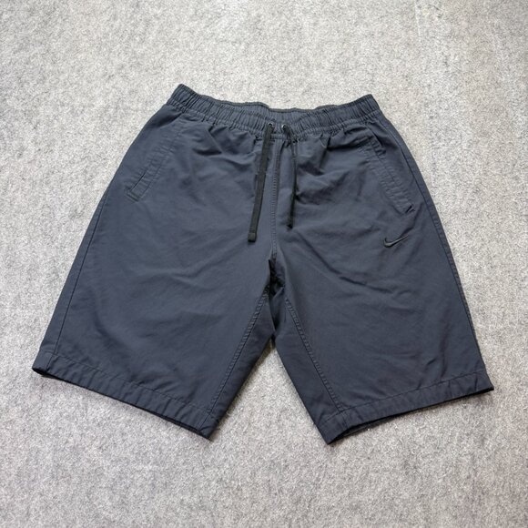 Nike Sportswear Woven Players Slim Shorts Men L Black AA5032 10" Cotton Nylon - Picture 1 of 15